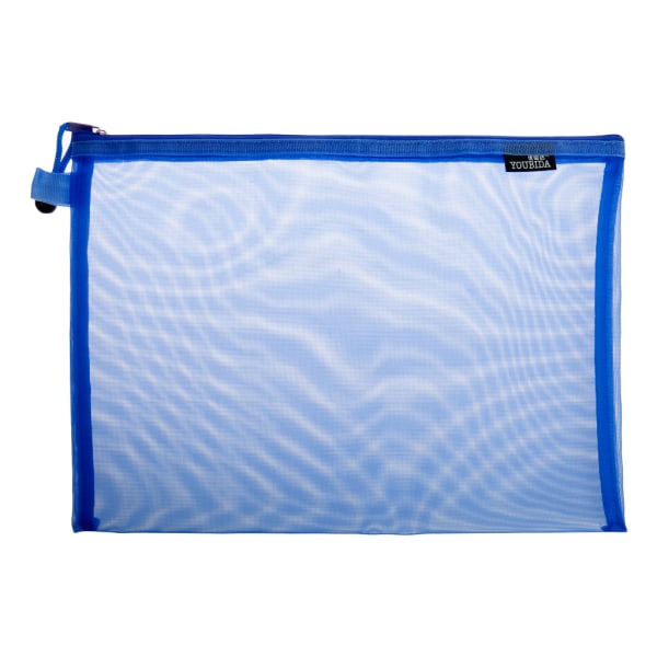 Bärbar filhållarväska Färgglad Mesh Collection Pouch Zip-up A4- organizer