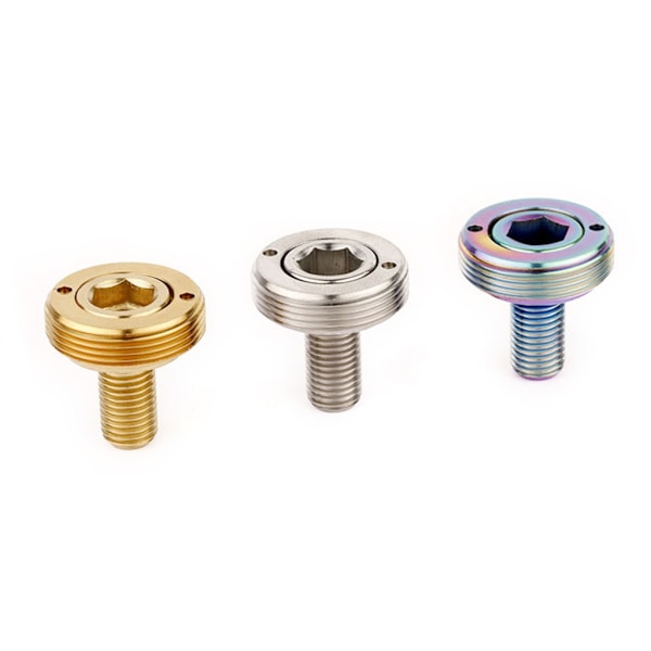 2 stk. Titaniumslegeringer Krankarmsfikseringsbolte Cykel Krankbolte Skruer Titanium color