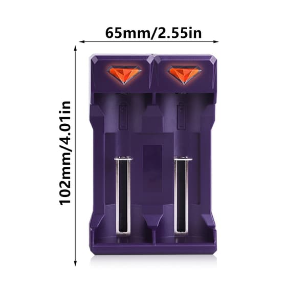 Mångsidig USB-laddare för 2A/3A-batterier med automatisk detektering