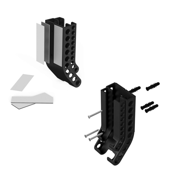 Praktisk batterivägghållare Enkel att använda behållare för AAA&AA batterier case Perfekt för hem, kontorsbruk Black