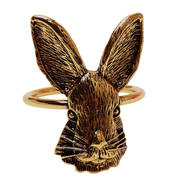 Sett med 6 Legeringsmateriale Serviettspenner Vevsringer Serviettringer Hare Form Ring