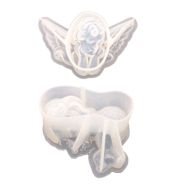 DIY Crystal Epoxy Form Form för hängande Angel Mermaid Mirror Craft Form null - B