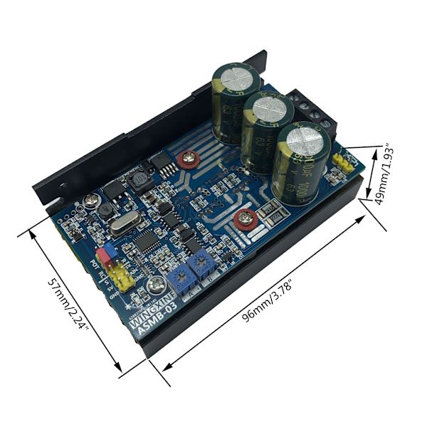 Yksikanavainen servomoottorin ohjainkortti ASMB-03 DIY 8V-48V 20A servoohjaimet moduulikortti Suuri vääntö 1000 Nm