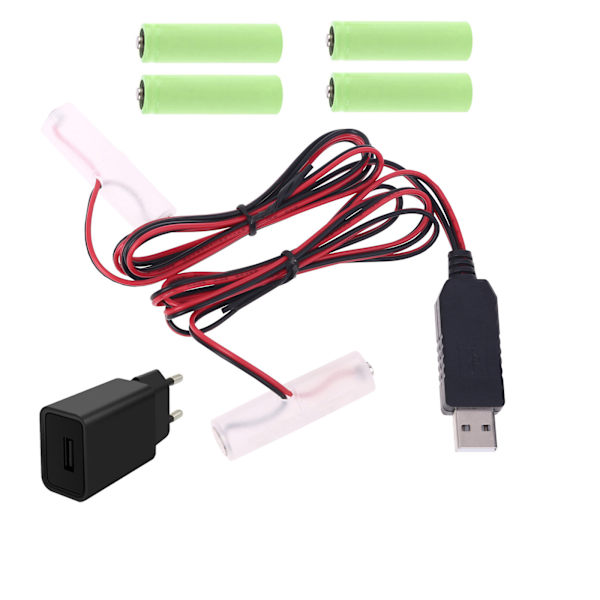 Dual AA Paristo Eliminator EU Plug Power 1,5V 3V 4,5V 6V CAN korvata 1-4 kpl AA-paristoa leluille