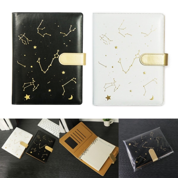 Business Notebook Lösblad Anteckningsbok Löstagbar innersida Constellations Journal Anteckningsbok Skrivpapper Anteckningsblock White