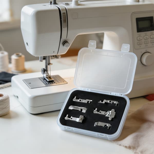 6-delt trykkfotsett for hjemmesøm og quilting