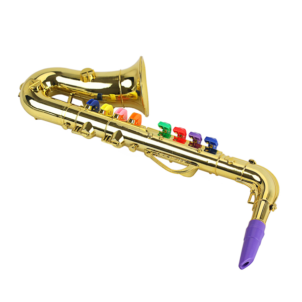 Barn Trumpet med ljud Trumpet Leksak Musikinstrument Leksaker för barn Lärande Silver