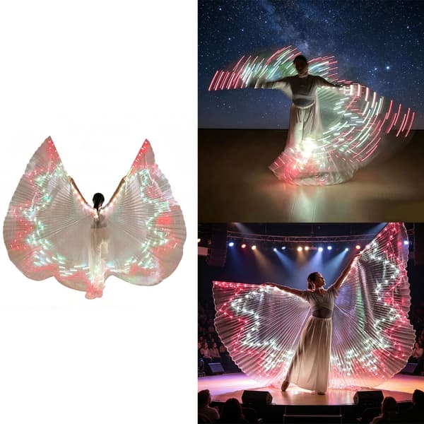 360-graders opplyst magedansvinge med lys for sceneshow