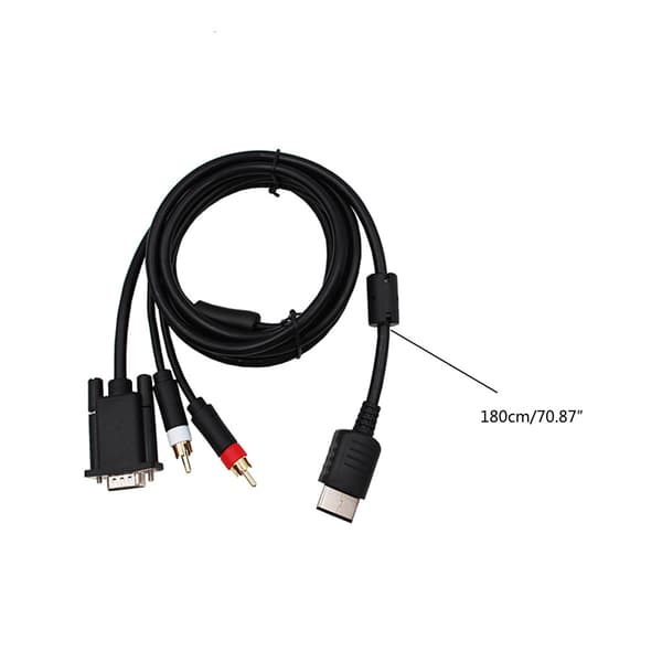 VGA High Definition-kabel + 3,5 mm til 2-han RCA-adapter