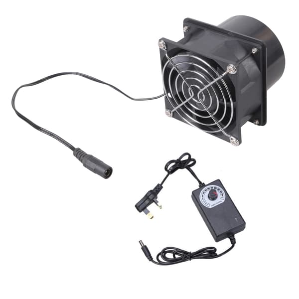 Støjsvag 53dB 80mm Rørblæser Inline Luftkanalventilator med Hastighedskontrol