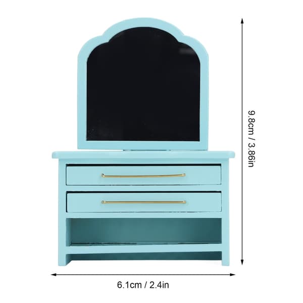 1/12 Dukkehusmøbler Miniatyr Kommode Skap for Baderomsscenevisning