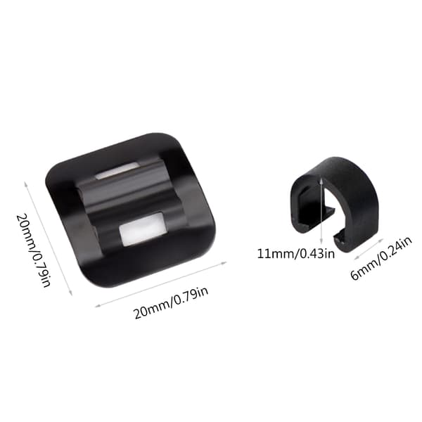 5/10set Plastcykelkabelbasguide Stick-On-guider C-formade klämmor Spänne 10 PCS