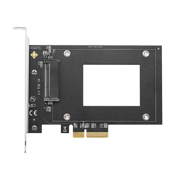 U.2 til PCIe4.0 Adapter PCI Express X4/X8/X16 til U.2 SFF-8639 Udvidelseskortstigning 7000 Mbps til Intel 2,5" NVMe U2 SSD