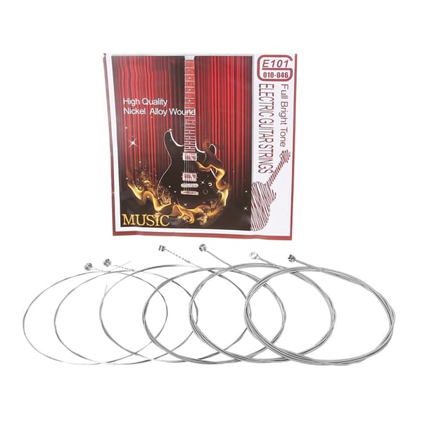 6 st/lot Universal Elektrisk Gitarrsträng Mässing Hexagonal Stålkärna Strängar