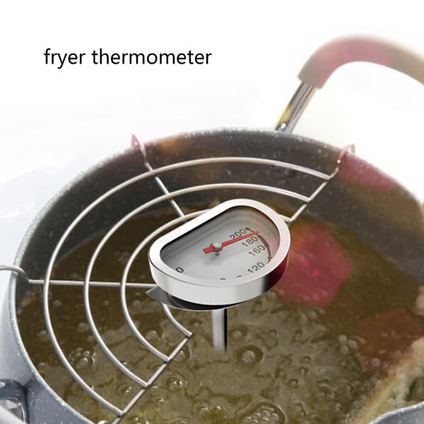 Dial Termometer Frituretermometer Øjeblikkelig Aflæsning Stål & Glas Stilk Kød