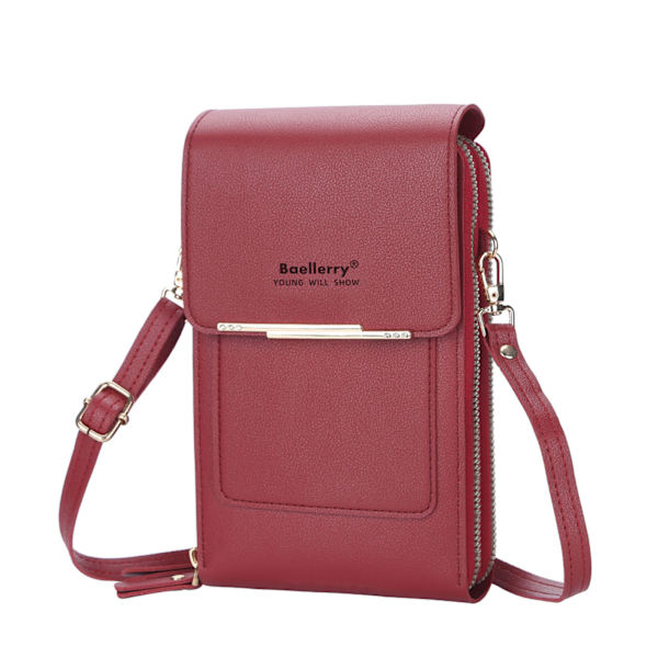 Kvinners liten crossbody mobiltelefon veske Skulder Håndvesker Lommebok kortholder Blue