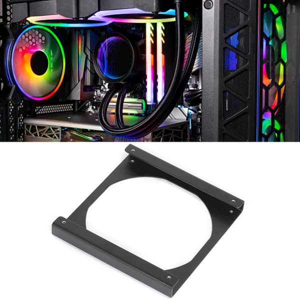 Blæserholder, zinkbelagt, 12 cm, blæsermontering, computer, PC, internt kabinet, blæserbeslag