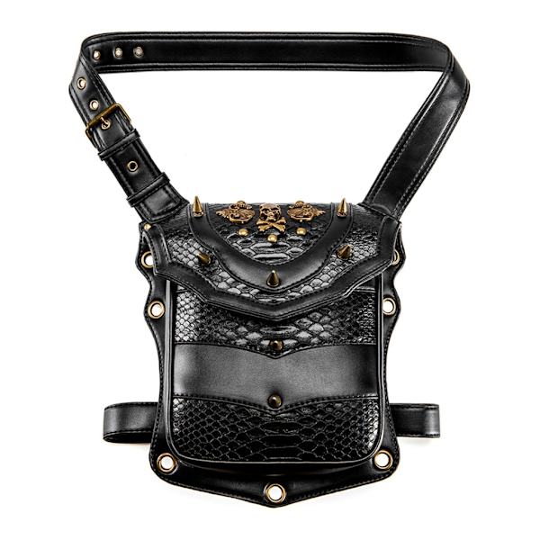 Steampunk Vyötärölaukku Vyötärölaukku Retro Crossbody Bag Punk Olkalaukku Matkavaellus Fanny Pack miehille ja naisille Lahja