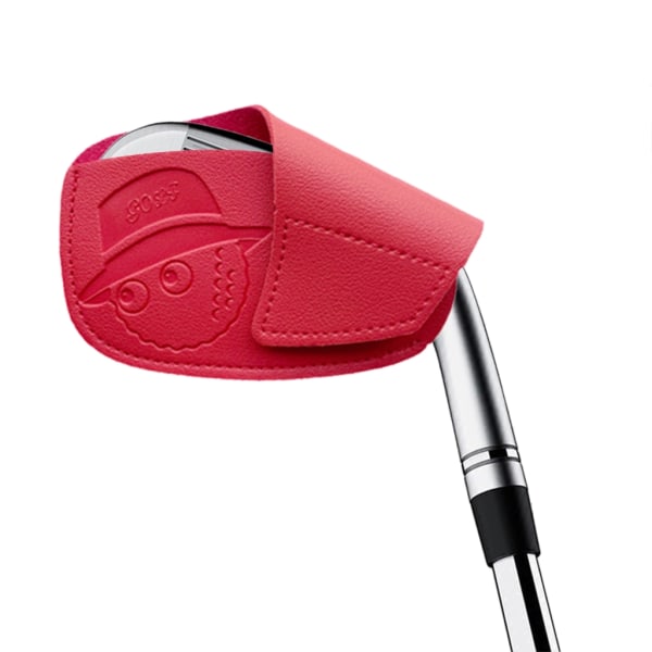 Golf Head Covers Tjock Syntetiskt PU Läder Golf Iron Head Covers 10 färg Pink