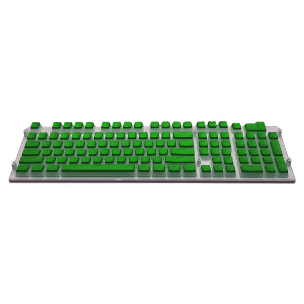 Gör-det-själv OEM PBT-tangentkapslar för mekaniskt tangentbord tvåfärgad genomskinlig RGB-pudding Cheese green