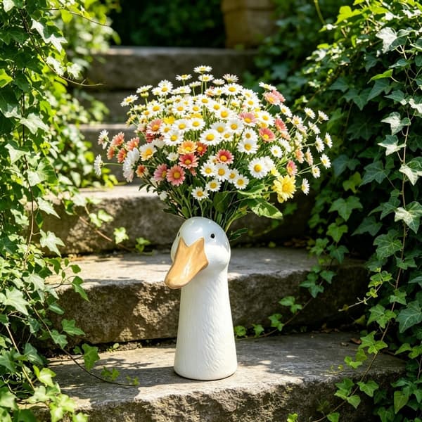 Dekorative Blomstervaser Boligindretning Moderne Blomstervaser med Gåsedesign