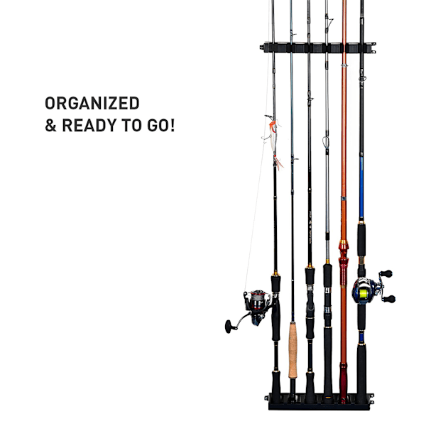 Vægmonteret ABS fiskestang display rack fast base support samling holder