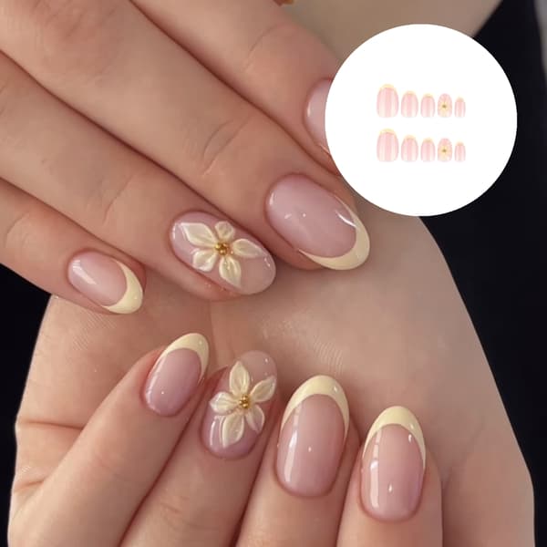 Fransk Tip Press On Manicure Sæt til Hurtig Dekorativ Styling