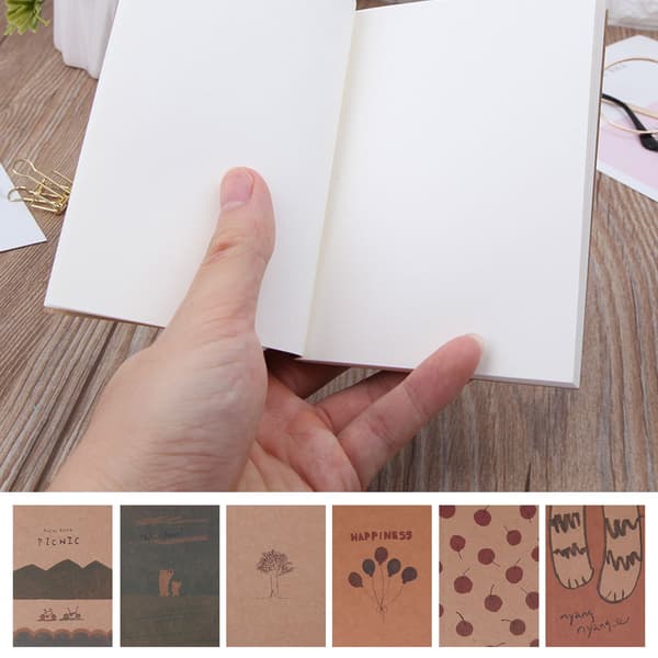 Notesbog Blank Side Malepapir Bog Journal Dagbog Notesblok Memoblokke Forsyninger
