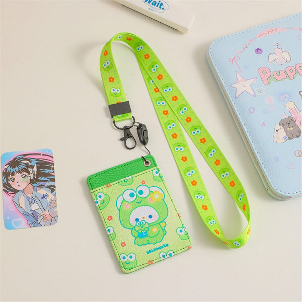 Bärbar korthållare Lanyard Neck Card organiserat för resor och shopping Blue