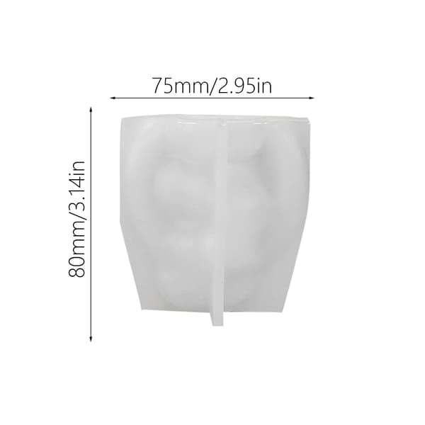 3D Kaniner Silikoneform Håndlavede Lysforme Gipsforme Kagedekoration