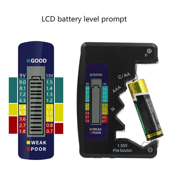 Batteritester Batterimonitor LCD-displaytester Batteritester