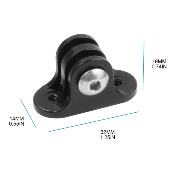 Aluminiumlegering Cykel Cykel Kamerafäste Hållare Adapter Förlängningsfäste Bas