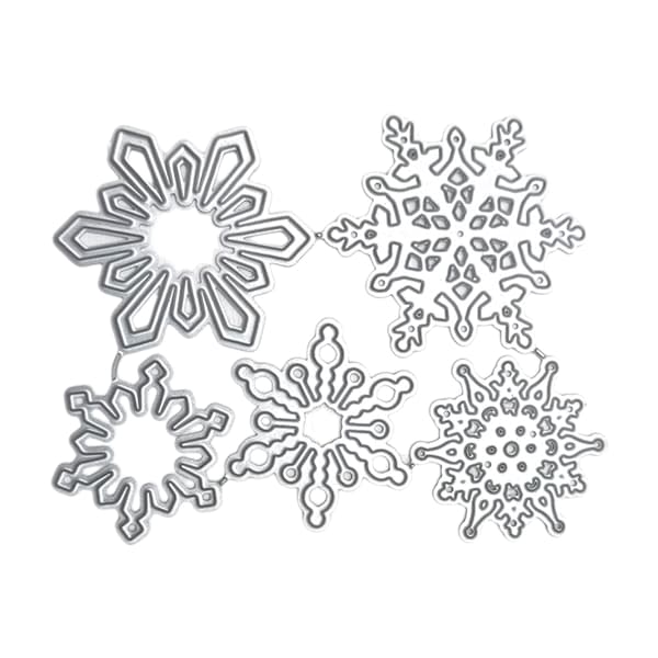 5 st/set Snöflingor Stansar Olika Design Snöflingor Präglingsform