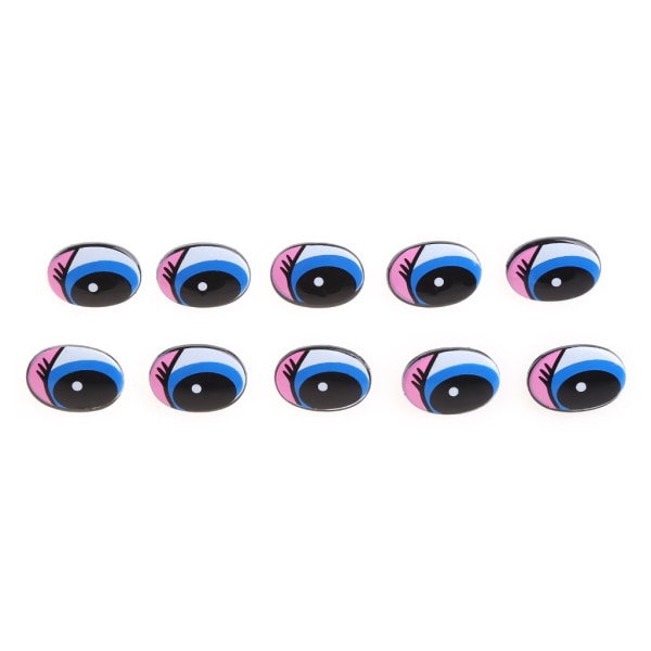 5 par (10 st) Ovala Blå Säkerhetsögon i plast Leksaksdockor Dockor Ögon gör-det-själv 24 x18 mm