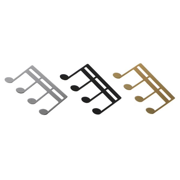 Piano Notestativ Sangbok Sideholder Klips Musikkpartitur Note Tekstbok Klips Ark Silver