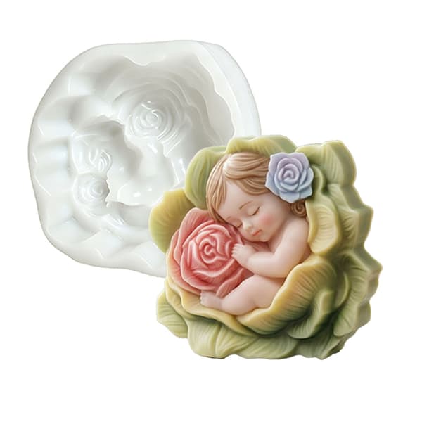 Roseformet silikonform for DIY-prosjekter og småting