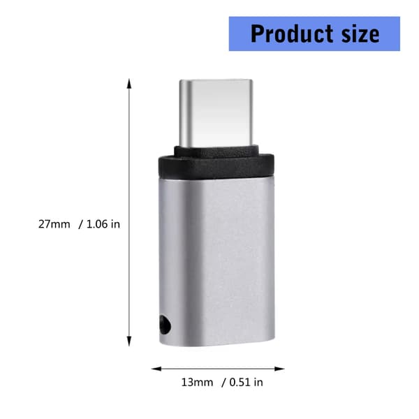 8Pin Hun til USB C Han Adapter til Hurtig Opladning og Dataoverførsel