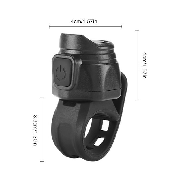 Elektrisk cykelhorn Cykelklokker 6 tilstande Lyd Scooter Horn USB genopladelig Black