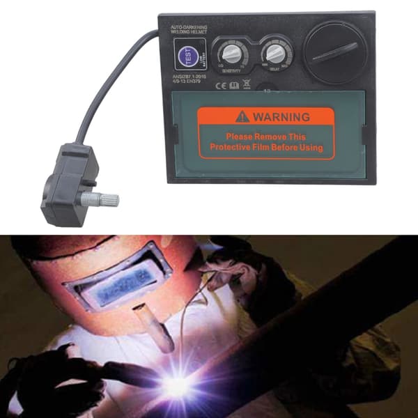 Solcellsdriven Pro Automatisk Mörkare Svetslins Panel Svetshjälm/Masklins