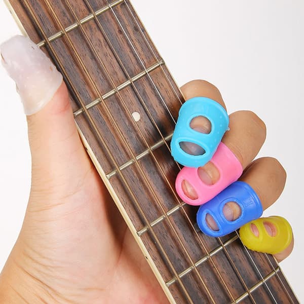 Justerbara Ukulele Gitarr Fingerskydd Ergonomisk Nybörjarövningsutrustning