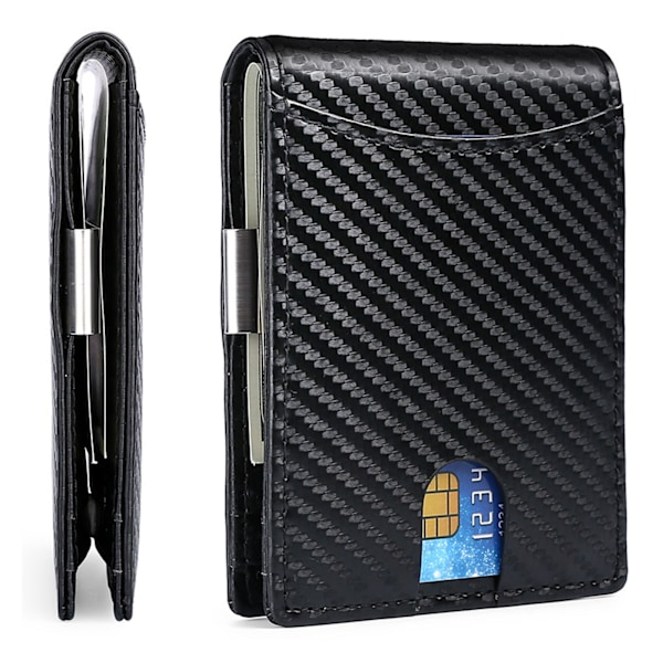 Money Clip Plånbok Slim Plånbok för män Framficka RFID-blockerande korthållare A