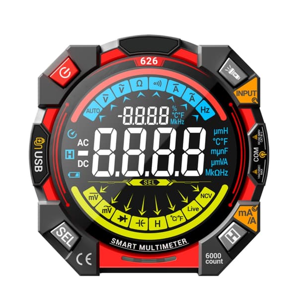 Digitalt multimeter voltmeter kontinuitet NCV-måler LCD-tester modstandstest