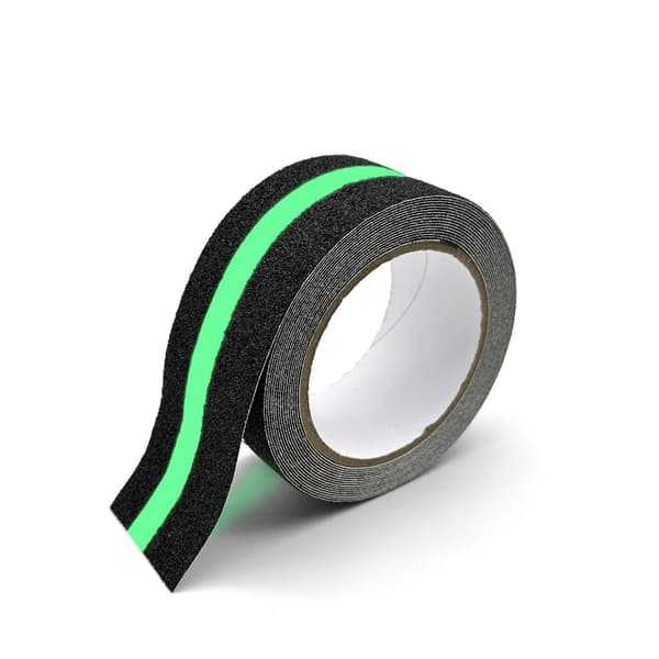 Kraftig sklisikker tape med selvlysende striper, gripetape for trapper
