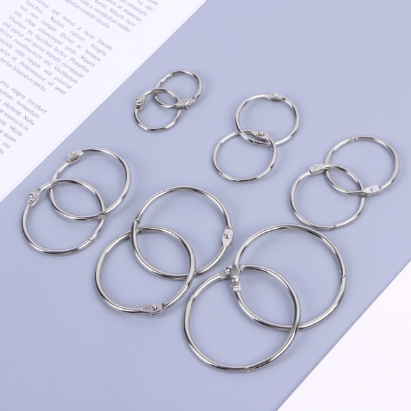 Metall Lösblad Bok Binder Hoop Ring Multifunktionell Nyckelring Circle DIY Album null - 50 43mm