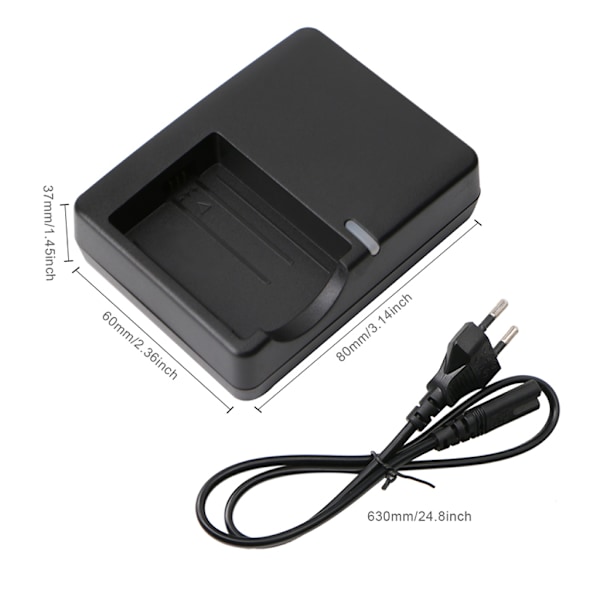 Erstatningsbatteri for digitalkamera LCD-lader Passer for LP E5 LC E5E 450D 1000D Lithium-batteri EU-plugg Tilbehør del