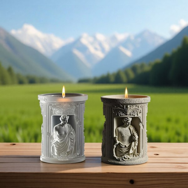Kunststatue Silikoneforme til Epoxy Resin Blomstervase Penholder Organizer
