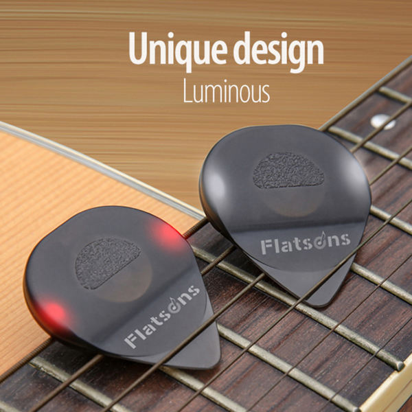 Gitarrplektrum med ljus, elektriskt akustiskt gitarrfärgplektrum