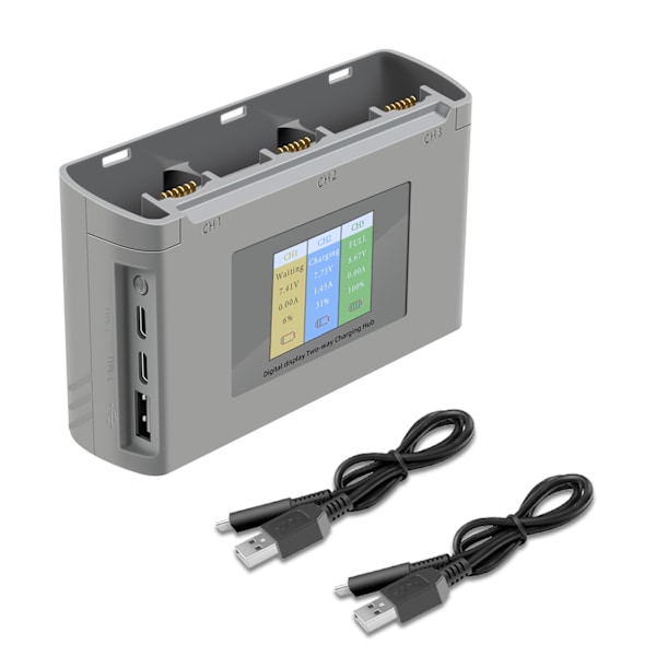 2-Way Batteries Manager Snabbladdning Hub Drone för Mini 2 Mini SE Drone