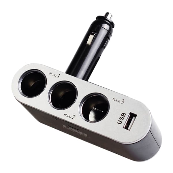 12V/24V Billader Adapter Splitter 3 Uttak Ladeadapter Adapter