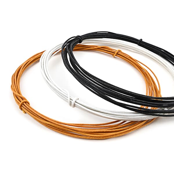 Förtennad 7-trådig Pushback Gitarr Instrumentkabel (1-Svart/1-Vit/1-Gul)
